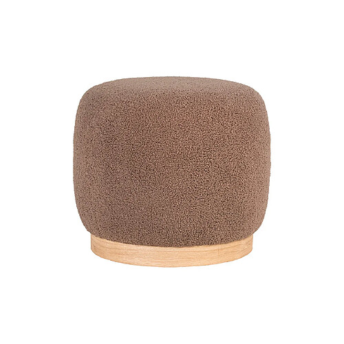 Lisa Design Kasia - pouf - en tissu bouclette