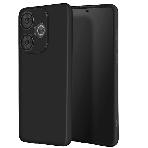 Avizar Coque pour Xiaomi Poco F6 Silicone Finition Mate Soft Touch Noir