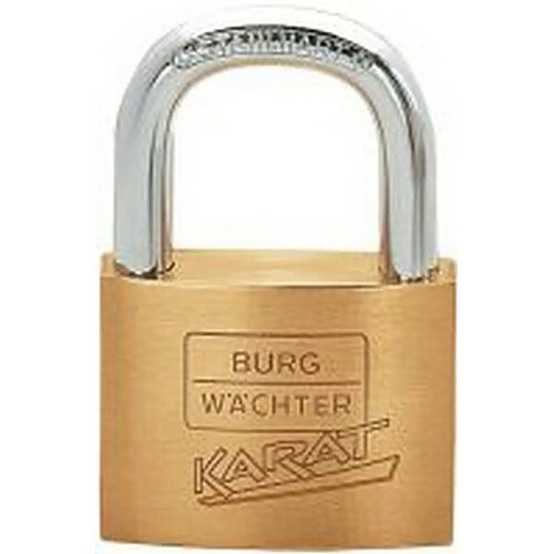 BURG-WÄCHTER Cadenas en laiton Karat, Taille : 40, Epaisseur de l'étrier 6 mm, Hauteur intérieure de l'étrier 23,5 mm