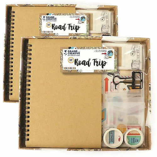 Graines Creatives 2 kits carnet de voyage 20 x 14 cm