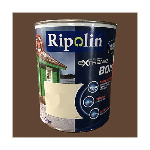 RIPOLIN Peinture Protection Extrême Bois Châtaignier RAL 8007