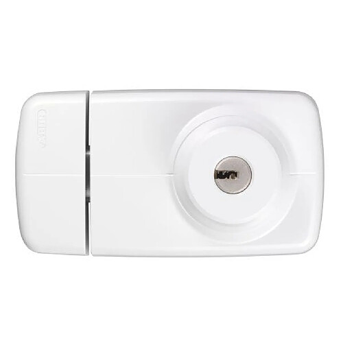 ABUS 532979 7025 W Verrou supplémentaire de porte avec cylindres externe et interne Blanc