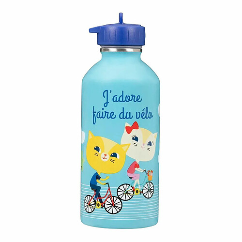 TOGA Gourde métal inox Enfant - Vélo Et Chats