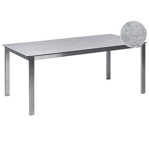 Beliani Table de jardin Verre Gris COSOLETO