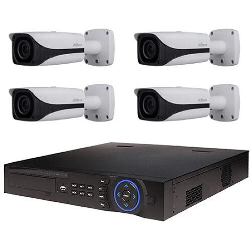 Kit de Vidéosurveillance Dahua Enregistreur DVR et 4 Caméras Box Analogiques HDCVI PTZ