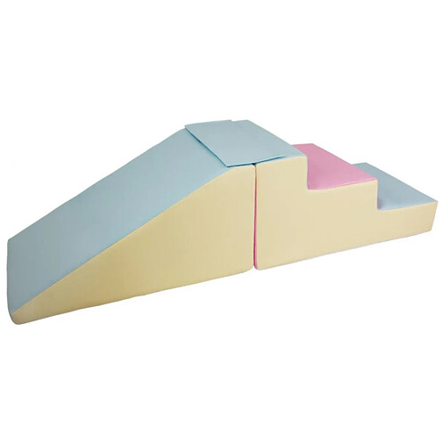 Velinda Lot de 2 grands blocs en mousse rose, bleu, jaune (pastel)