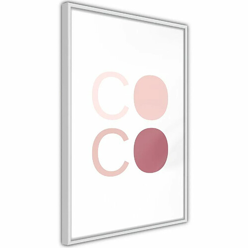 Paris Prix Affiche Murale Encadrée Different Shades of Coco 20 x 30 cm Blanc