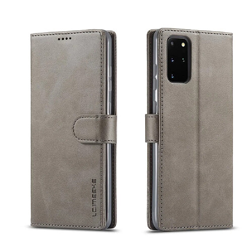 Etui en PU avec support gris pour votre Samsung Galaxy S20 Plus