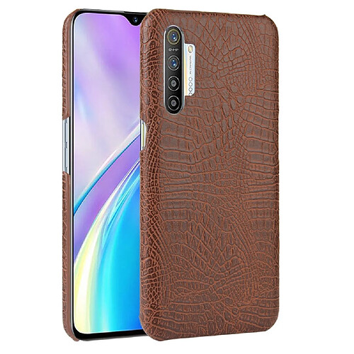 Wewoo Coque Rigide Pour caisse de PC + PU Crocodile antichoc à texture OPPO Realme XT / X2 / K5 Marron