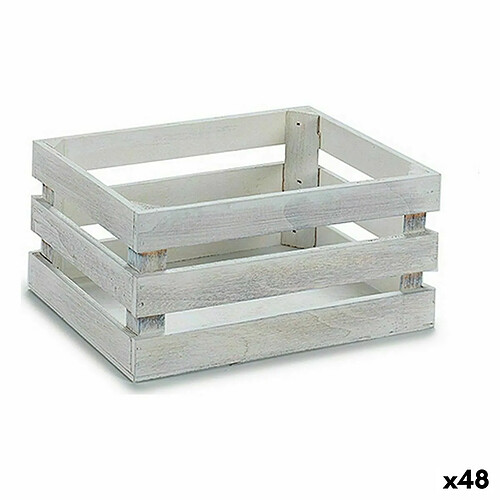 Gift Decor Boîte Décorative Blanc Bois de peuplier 22 x 9 x 13 cm (48 Unités)