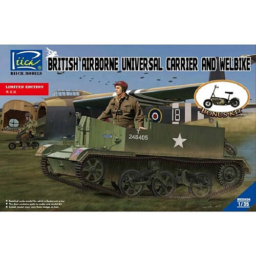 Riich Models Maquette Véhicule British Airborne Universal Carrier And Welbike Limited Edition