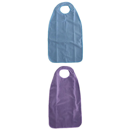 Kit 2pcs Bavoir Adulte Imperméable Tablier Lavable à Protection Vêtement pour Repas - Lint Free - 87x46cm