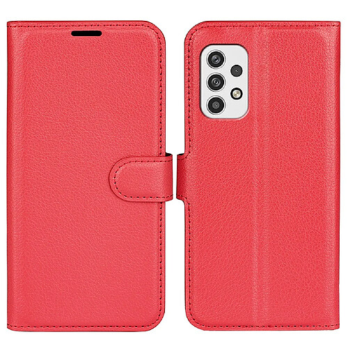 Etui en PU texture litchi rouge pour votre Samsung Galaxy A23 5G