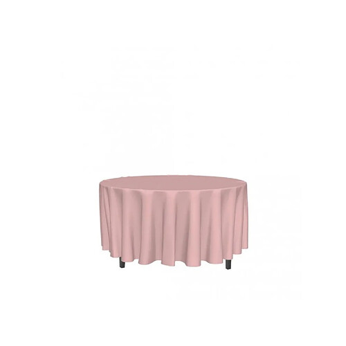 Soleil D'Ocre Nappe ronde anti-tâches Alix - D 180 cm - Rose