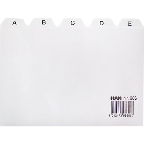 HAN Index alphabétique A-Z, PP, A6 paysage, 25 onglets, gris ()