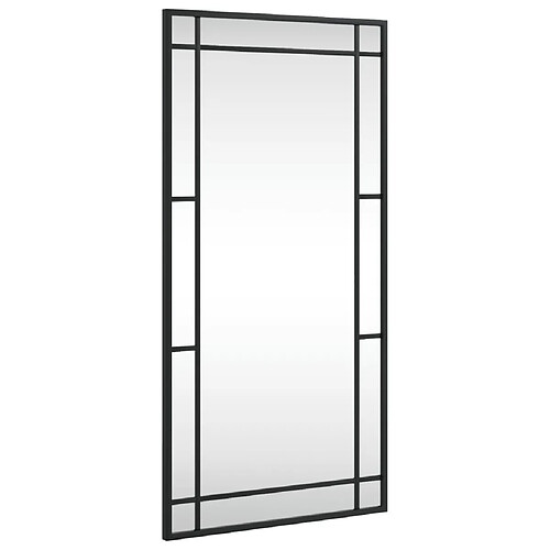 Maison Chic Miroir mural | Miroir Décoration pour Maison Salle de Bain noir 40x80 cm rectangulaire fer -GKD55670