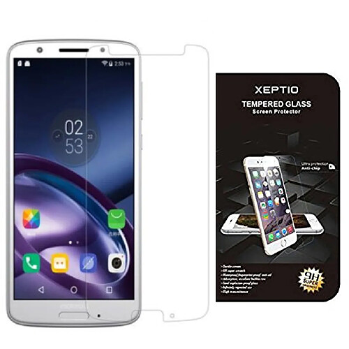 Motorola Moto G6 PLAY / Moto E5 : Protection d'écran en verre trempé - Tempered glass Screen protector 9H premium / Films vitre Protecteur d'écran smartphone (Lenovo) Moto G 6 PLAY smartphone 2018 - Version intégrale avec accessoires - XEPTIO