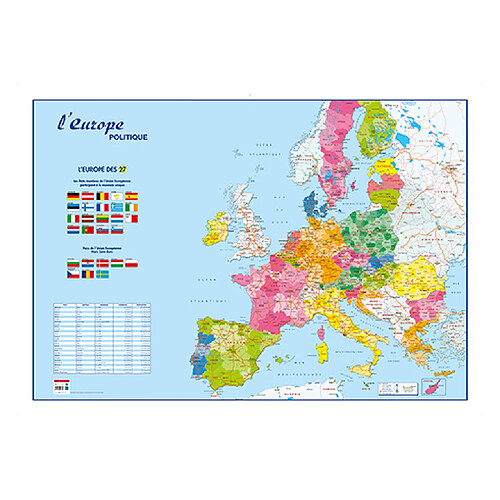 Bouchut-Grandremy Carte murale Recto/Verso - Monde/Europe - 98 x 138 cm