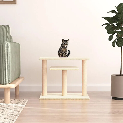 vidaXL Arbres à chat avec plates-formes crème 62,5 cm