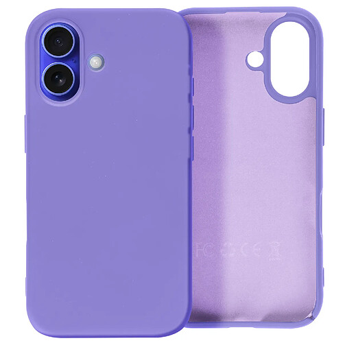 Avizar Coque pour iPhone 16 Semi-rigide Soft-touch Anti-traces Violet