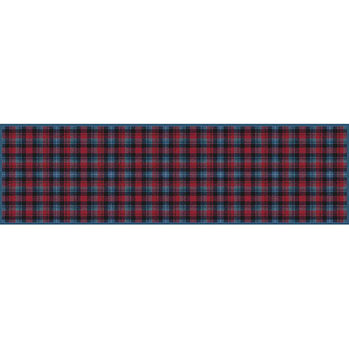 Alter Chemin de cuisine, 100% Made in Italy, Tapis antitache avec impression numérique, Chemin de table antidérapant et lavable, Modèle Tartan - Damaris, cm 180x52