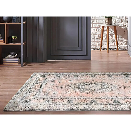 Vente-Unique Tapis oriental vintage - 120 x 170 cm - Rose et gris - SURATE