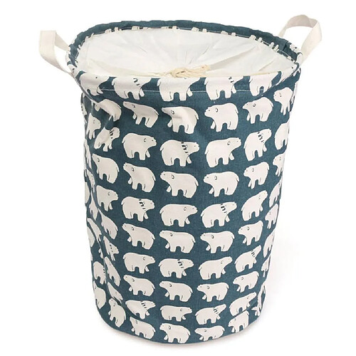 Polar Bears Motif Sac Pliable Toy étanche Blanchisserie Can Sac Poubelle Panier