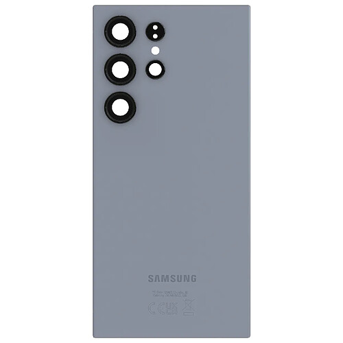 Samsung Vitre arrière Original pour Samsung Galaxy S24 Ultra Gris Lavande