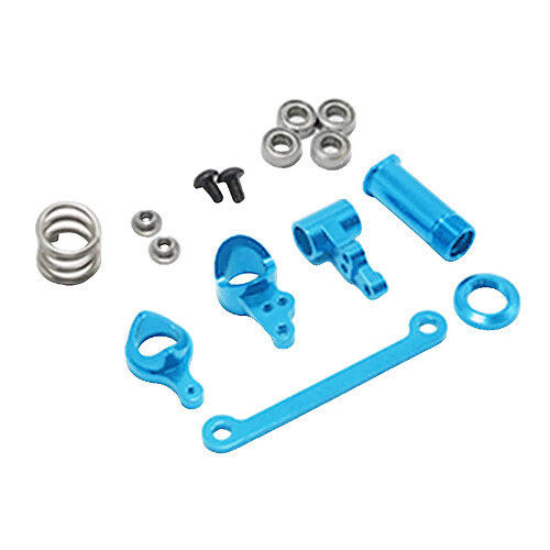 Kits De Pièces De Mise à Niveau De Moyeu De Direction En Métal RC Pour Voiture WLtoys 144001 Bleu