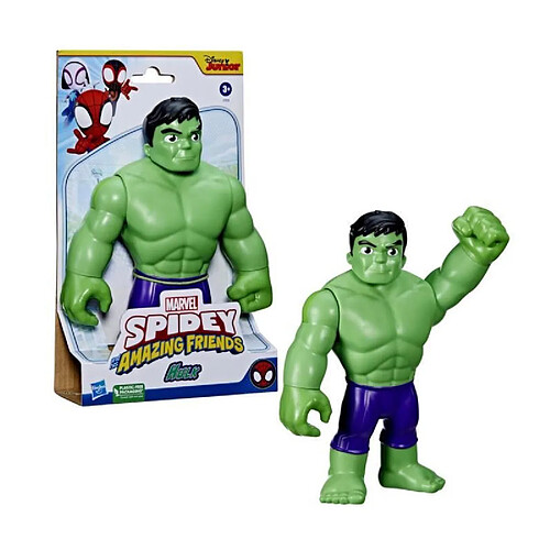 Hasbro Marvel Spidey et ses Amis Extraordinaires, figurine de super-héros format géant Hulk de 22,5 cm pour enfants a partir de 3 ans