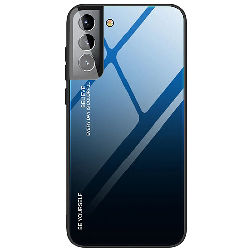 Coque en TPU antichoc, dégradé de couleur bleu/noir pour votre Samsung Galaxy S22 Plus 5G