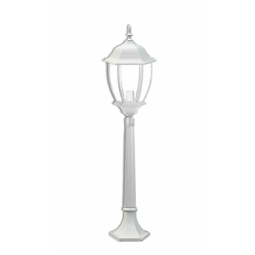 Tradex DE JARDIN 870MM VERRE LANTERNE E27 LUMIÈRE EXTÉRIEURE ALUMINIUM ES39 BLANC