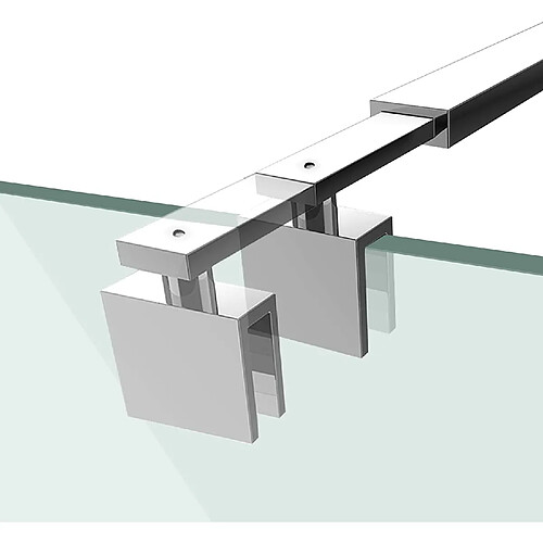 EMKE Barre de fixation pour douche à l'italienne 700-1200mm barre de stabilisation réglable pour verre 8-10mm