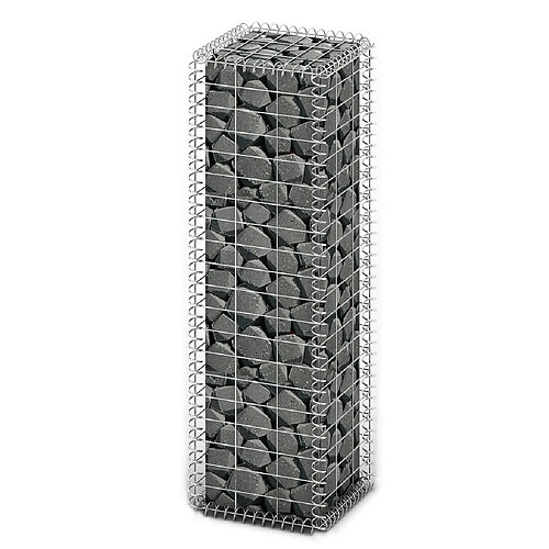 vidaXL Panier de gabion avec couvercle Fil galvanisé 100x30x30 cm