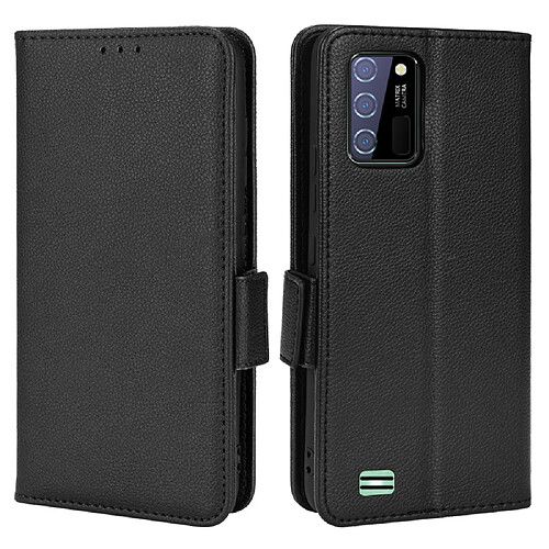 Etui en PU texture litchi avec support, noir pour votre Oukitel C25