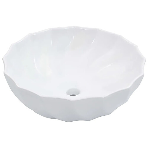 vidaXL Lavabo 46x17 cm Céramique Blanc