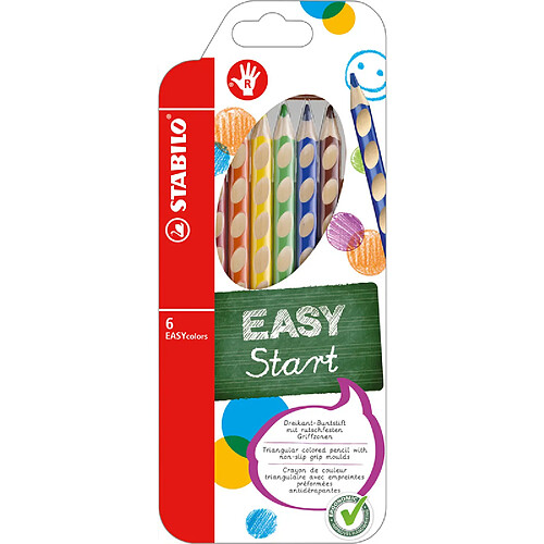 STABILO Crayon de couleur EASYcolors, pour droitiers, étui ()