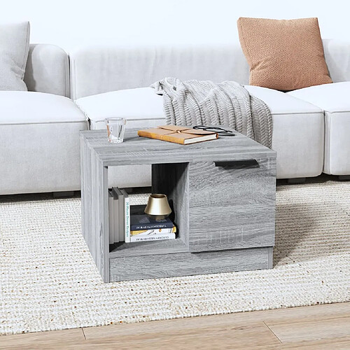 vidaXL Table basse sonoma gris 50x50x36 cm bois d'ingénierie