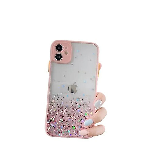 Universal Étui rose pailleté transparent pour iPhone XS