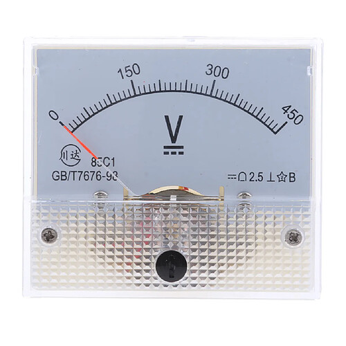 85c1 dc rectangle ampèremètre ampèremètre testeur analogique panneau voltmètre 0-450 v