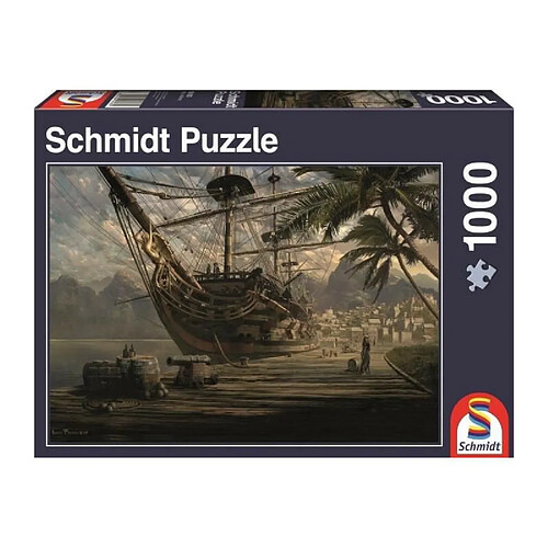 Schmidt Spiele Puzzle Bateau au port, 1000 pcs