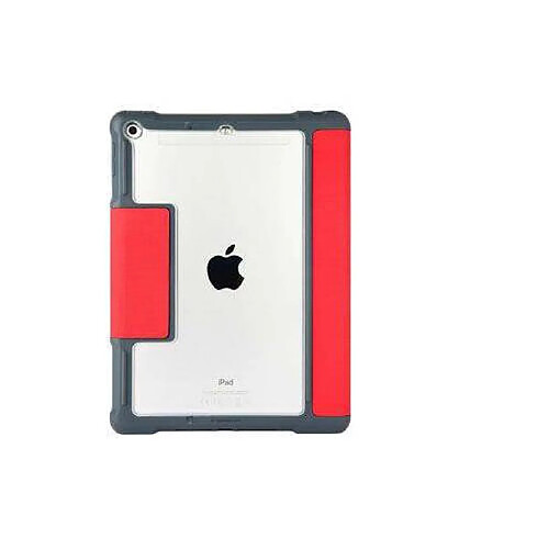 stm goods Étui Folio pour iPad 9,7" 2018 Dux Plus Renforcé avec Emplacement Apple Pencil Rouge