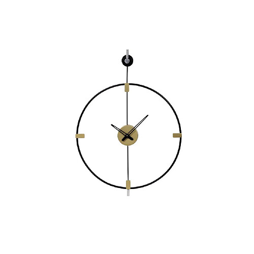 Vente-Unique Horloge murale en métal - D. 47 cm - Noir - HAMONA