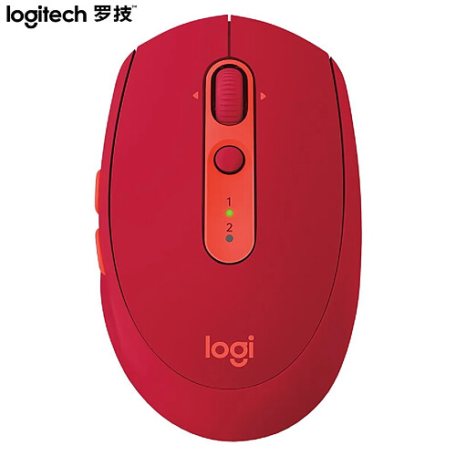 Universal Souris Bluetooth sans fil silencieuse 2,4 GHz Dual Mode 1 000 DPI Multidispositif Optique Ordinateur Bureau PC Souris(Rouge)