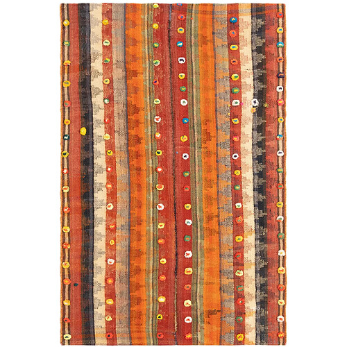 Vidal Tapis de laine 218x140 rouge Jajim