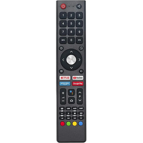 SANAG Gcbltv02Adbbt Telecommande De Remplacement Pour Chiq Tv Avec Boutons Vocaux Netflix Youtube