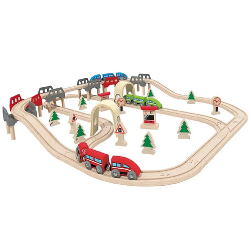 Hape Jeu de chemin de fer High & Low E3701