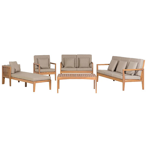 Beliani Set de jardin PATAJA Acacia Bois clair