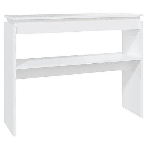 Maison Chic Table console | Meuble d'entrée | Table d'appoint Blanc 102x30x80 cm Aggloméré -GKD60309