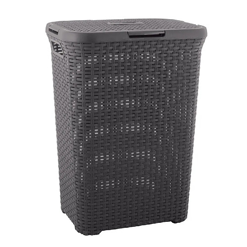 Curver Coffre à linge aspect rotin tressé 60L BATH